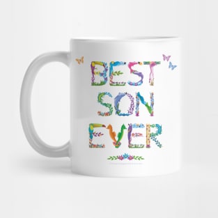 Best Son Ever - tropical word art Mug